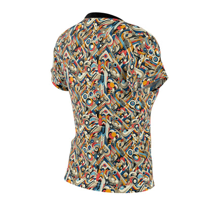 Abstract Graphic Art Modern Artistic Expression Women's Cut & Sew Tee - 8404 Design-62