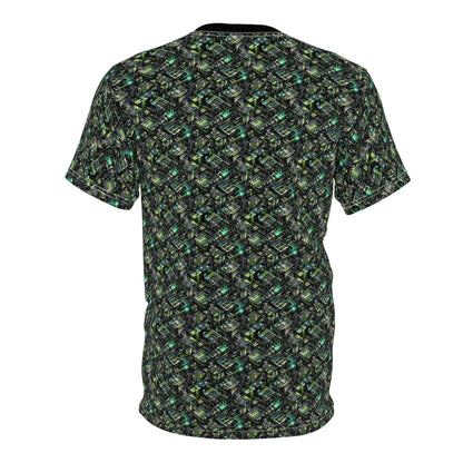 Tech-Infused Graphics Tech-Forward Streetwear Unisex Cut & Sew Tee - 8404 Design-47