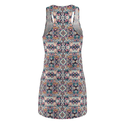 Digital Artisanal Fusion Digital Artisanal Women's Cut & Sew Racerback Dress - 8404 Design-65