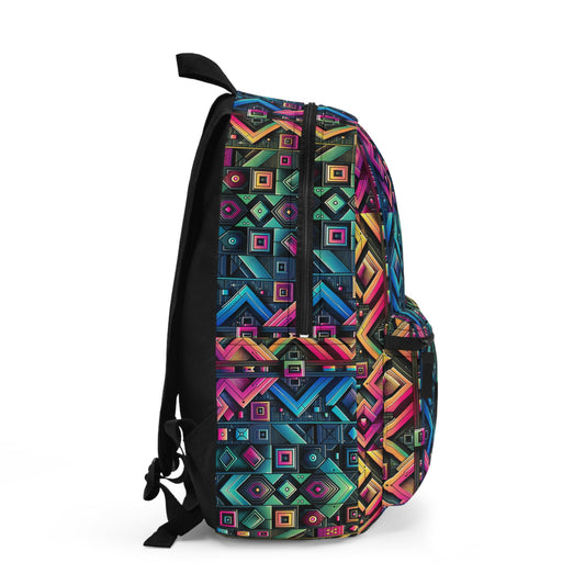 Tech-Inspired Graphics Cyberpunk Cool Backpack - 8404 Design-58